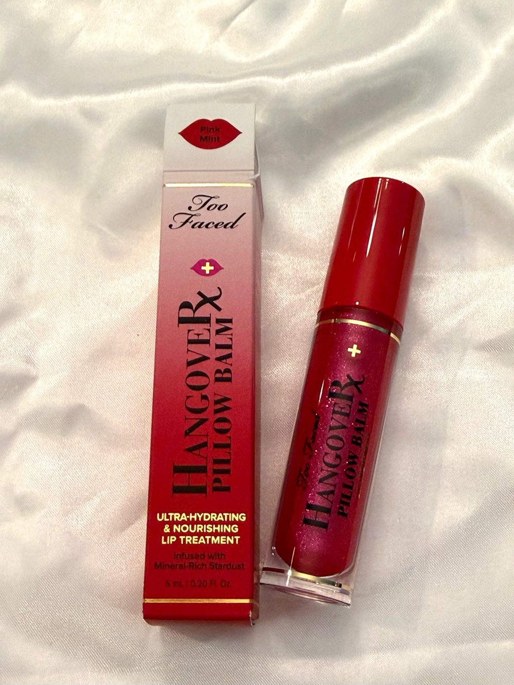Too Faced Hangover RX Pillow Balm Ultra Hydrating Lip Treatment PINK MINT New